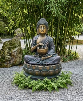 Calming Buddha Solar Water Feature
