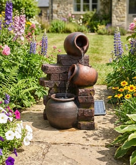 Tumbling Pots Solar Water Feature