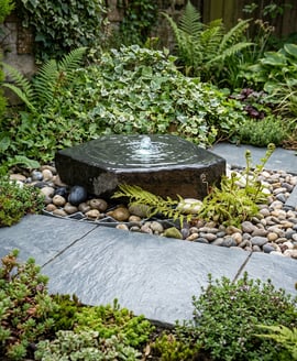 Basalt Slab Water Feature