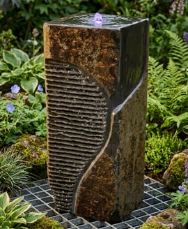 Chiselled Basalt Column Water Feature