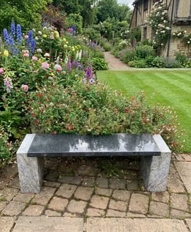 Epsom Two Tone Granite Garden Bench Small