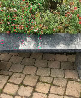 Epsom Two Tone Granite Garden Bench Large