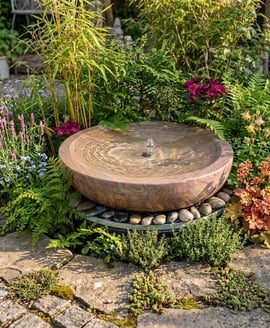 Extra Large Babbling Bowl Rainbow Sandstone Water Feature