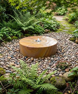 Large Mill Wheel Rainbow Sandstone Water Feature