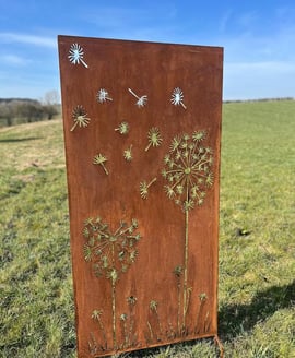 Eastern Connections Rustic Dandelion Steel Garden Screen 1.8m