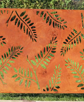Eastern Connections Rustic Fern Wide Steel Garden Screen 1.8m