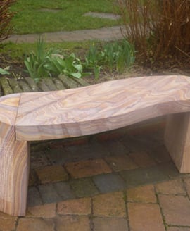 Tenbury Rainbow Sandstone Garden Bench