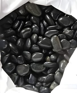 Black Polished Pebbles for Garden Water Features