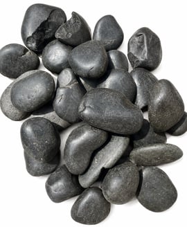 Black Polished Pebbles for Garden Water Features