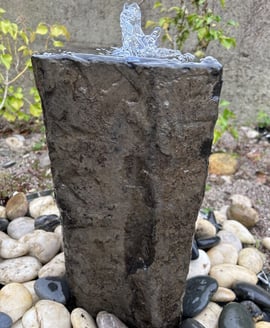 Drilled Basalt Column Water Feature 60cm