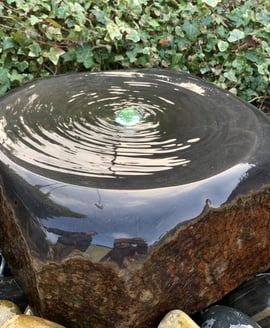 Rounded Basalt Column Water Feature