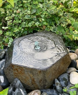 Hexagonal Basalt Water Feature