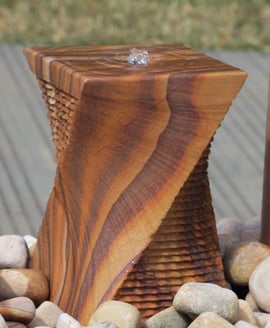 Chubby Twisted Column Sandstone Water Feature