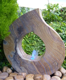 Babbling Flame Rainbow Sandstone Water Feature