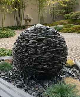 Slate Sphere Garden Water Feature 50cm