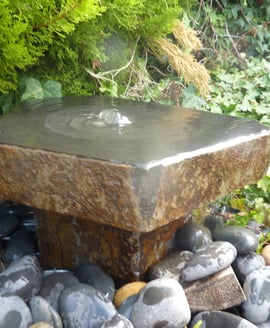 Babbling Basalt Water Feature with Plinth
