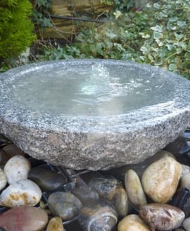 Babbling Bowl Grey Granite Water Feature