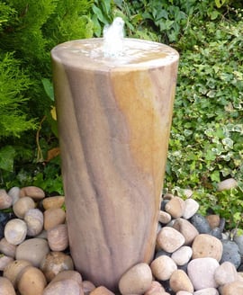Small Rainbow Sandstone Round Column Water Feature