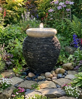 Slate Urn Garden Water Feature