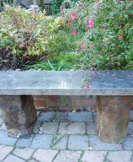 Galway Polished Basalt Garden Bench