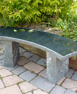Balmoral Black Granite Garden Bench