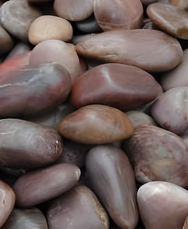 Red Polished Pebbles for Garden Water Features