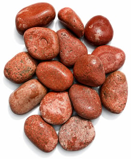 Red Polished Pebbles for Garden Water Features
