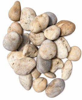 White Polished Pebbles for Garden Water Features