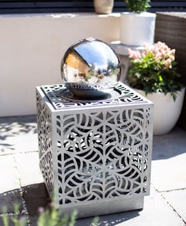 Gilded Cascade Water Feature with LEDS 