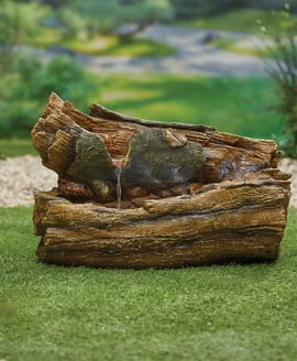 Natural Logs Self Contained Water Feature