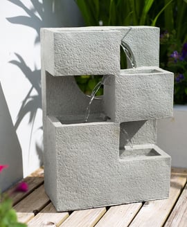 Cubed Solar Water Feature