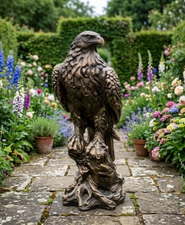 Eagle Garden Ornament in Bronze