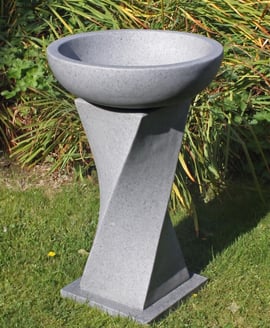 Twisted Granite Bird Bath