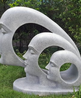 Evolution Garden Statue in Granite