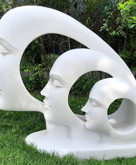 Evolution Garden Statue in White