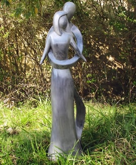 Infinite Love Garden Statue in Pewter