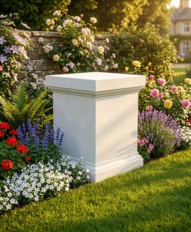 Medium Victorian Plinth in White