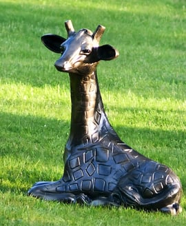 Baby Giraffe Metal Garden Ornament