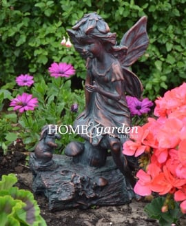 Aged Verde Fairy Forest Garden Ornament