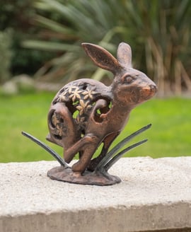 Fretwork Rabbit Metal Garden Ornament