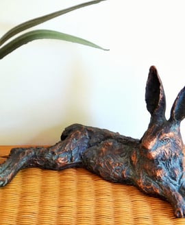 Lazy Hare Metal Garden Ornament