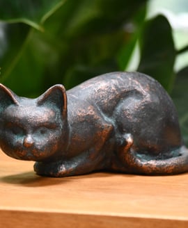 Lying Cat Metal Garden Ornament