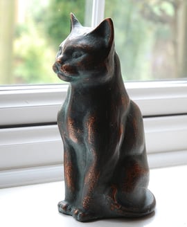 Sitting Cat Metal Garden Ornament