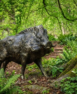 Wild Boar Metal Garden Ornament
