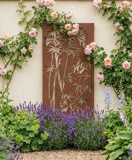 Bamboo Steel Decorative Garden Screen 0.7m