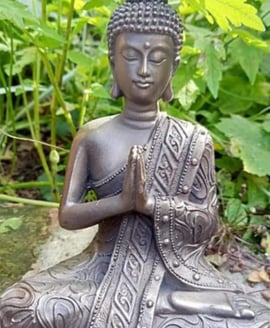Bronzed Thai Buddha Garden Ornament