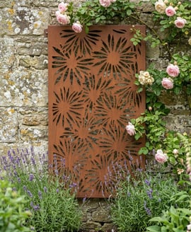 Daisy Steel Decorative Garden Screen 0.7m