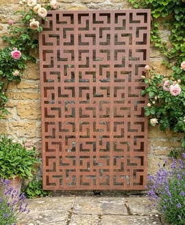 Mosaic Steel Decorative Garden Screen 0.7m