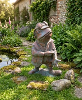 Toad of Toad Hall Bronzed Garden Sculpture