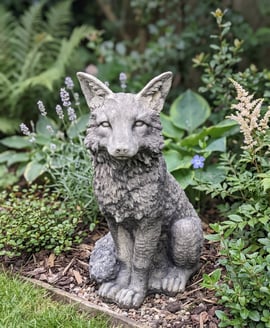 Woodland Fox Garden Ornament Costwold Stone